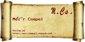 Mór Csepel névjegykártya
